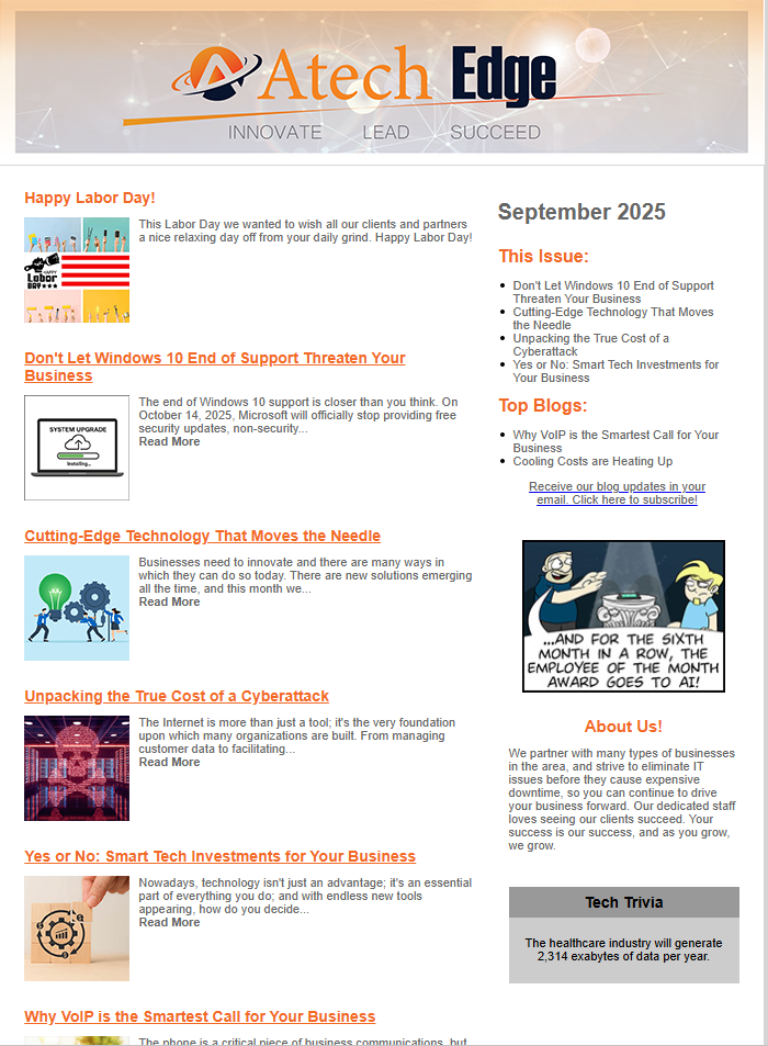 September 2025 Newsletter