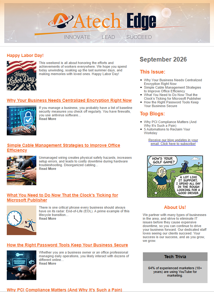 September 2026 Newsletter